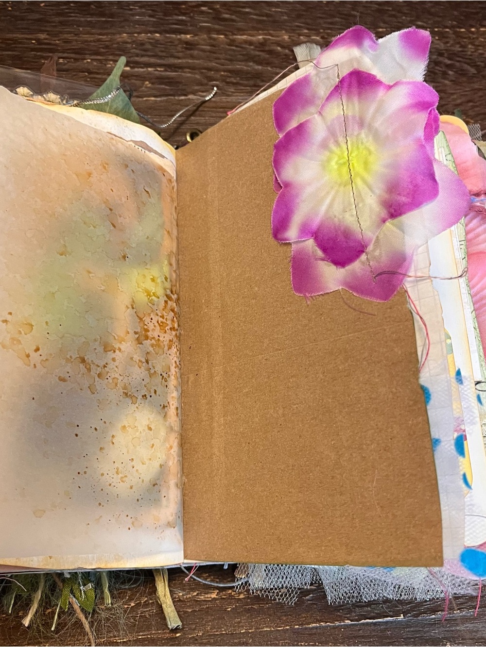 Fairy Junk Journal Grungy Floral Woodland Forest Boho Softcover 3 Signatures - Picture 12 of 16